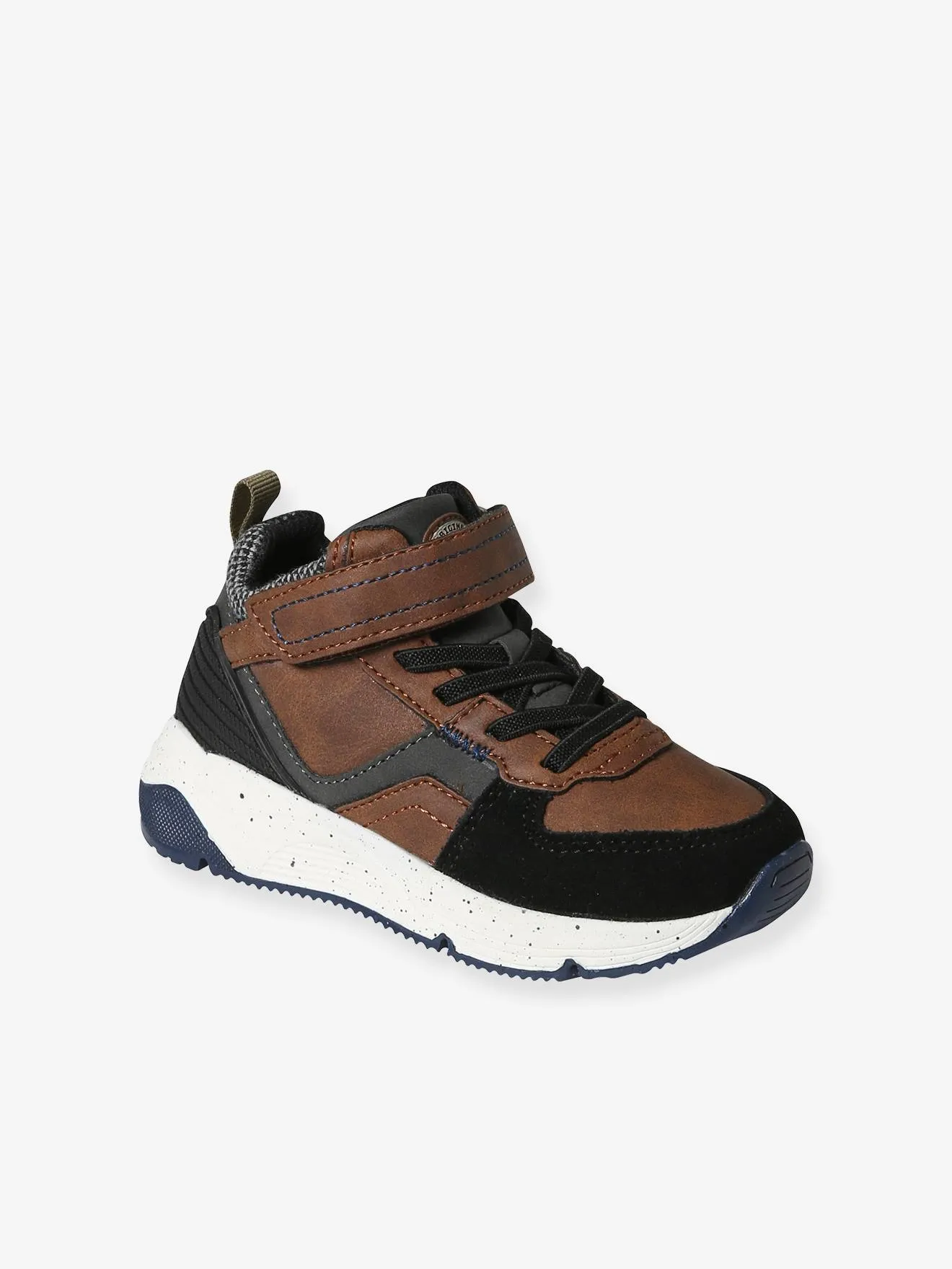 Laces & Hook&Loop Trainers for Children, Designed for Autonomy - brown