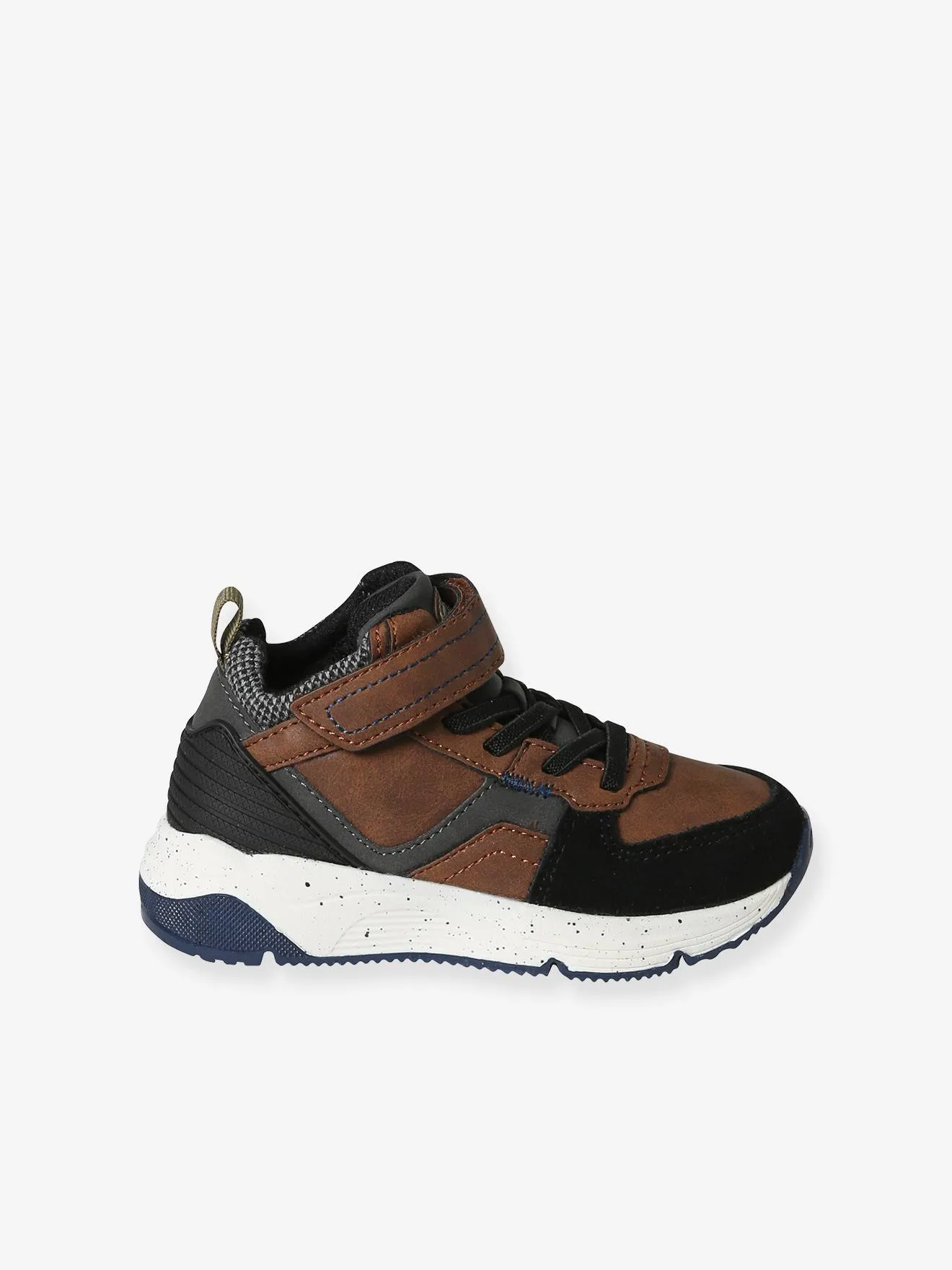 Laces & Hook&Loop Trainers for Children, Designed for Autonomy - brown