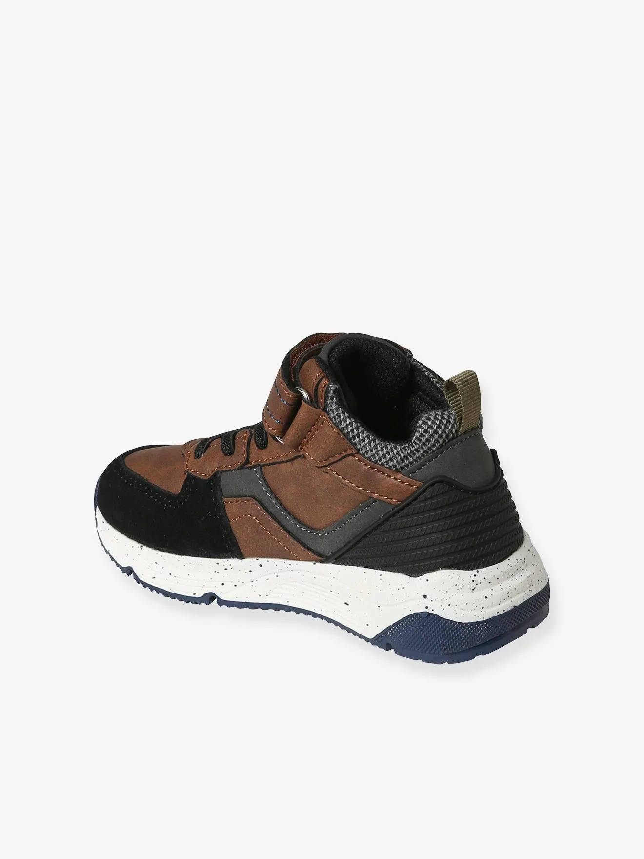 Laces & Hook&Loop Trainers for Children, Designed for Autonomy - brown