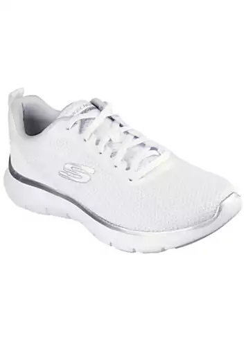 Ladies White Flex Appeal 5.0 Trainers by Skechers | Look Again