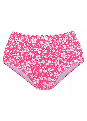 LASCANA Floral High Waisted Bikini Bottoms | Grattan