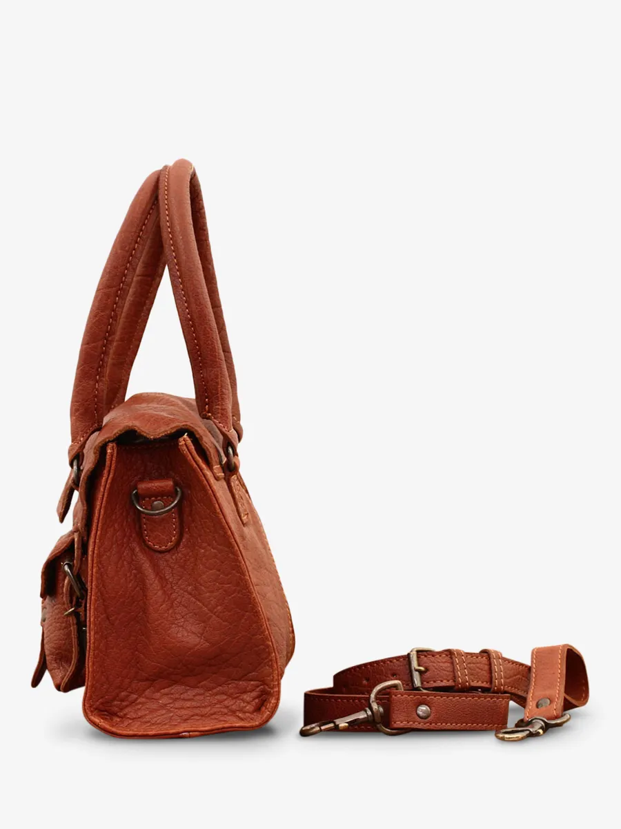 leather shoulder bag for woman Brown - LeRive Gauche - S Light Brown | PAUL MARIUS