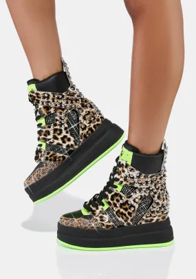 Leopard Quince High Top Sneakers-