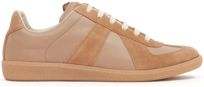 Maison Margiela Replica low-top leather sneakers Brown