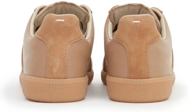 Maison Margiela Replica low-top leather sneakers Brown