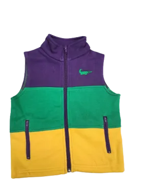 Mardi Gras Vest - Purple Green and Gold