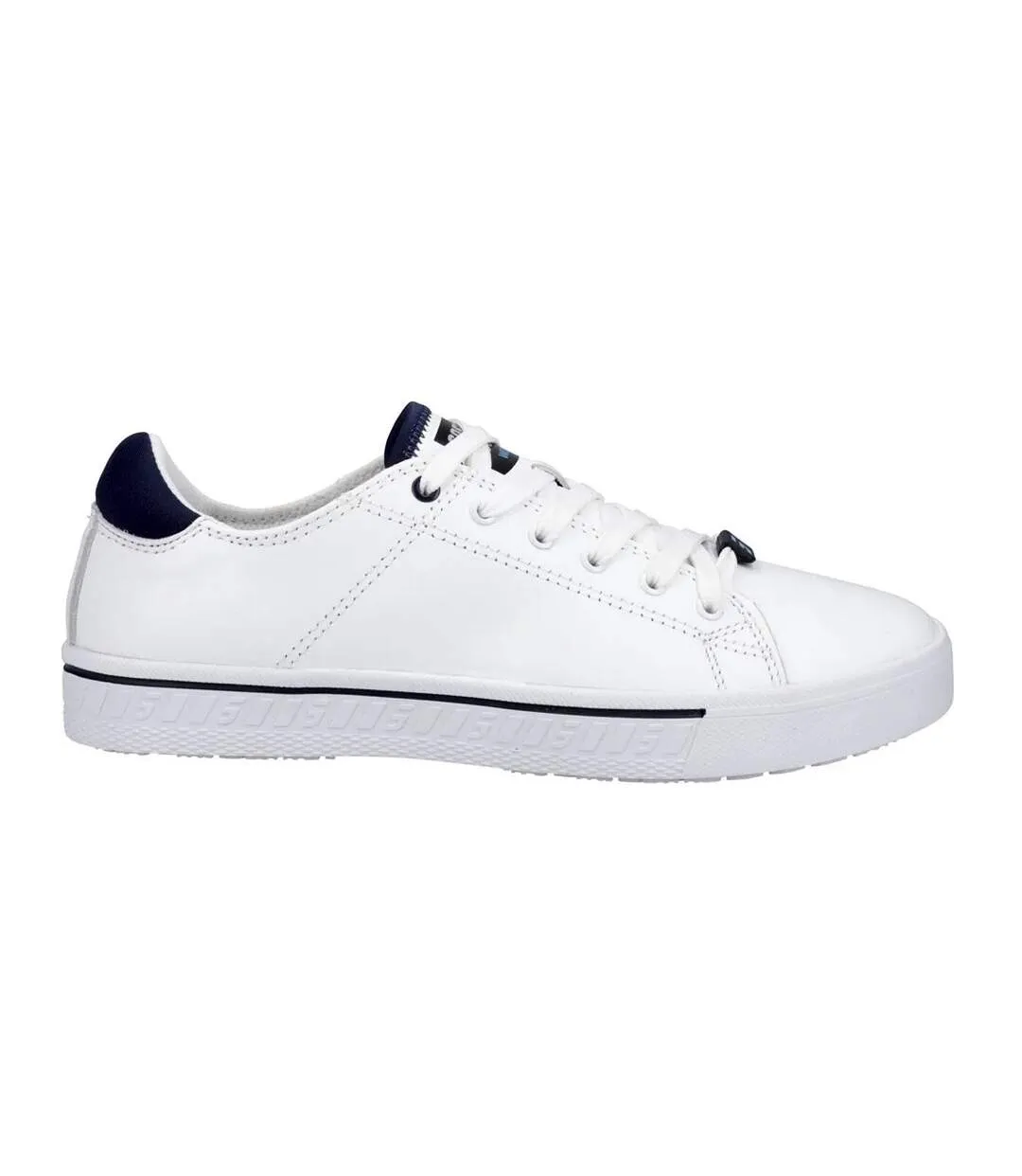 Mens cool o2 leather trainers white Safety Jogger