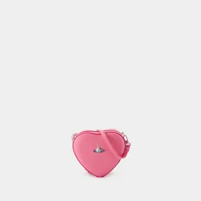 Mini Heart Crossbody - Vivienne Westwood - Leather - Pink