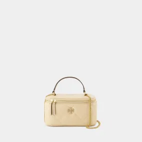 New Diamond Vanity Crossbody - Tory Burch - Leather - Beige