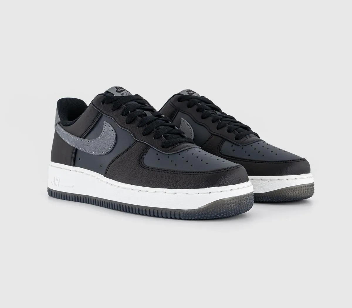 Nike Air Force 1 07 Trainers Black Smoke Grey Dark Smoke Grey