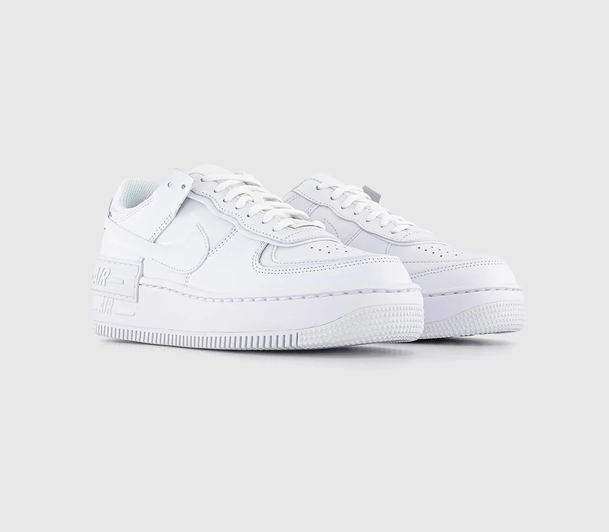 Nike Air Force 1 Shadow Trainers White Mono