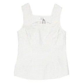 Nomia Grey Check Topstitched Dart Tank