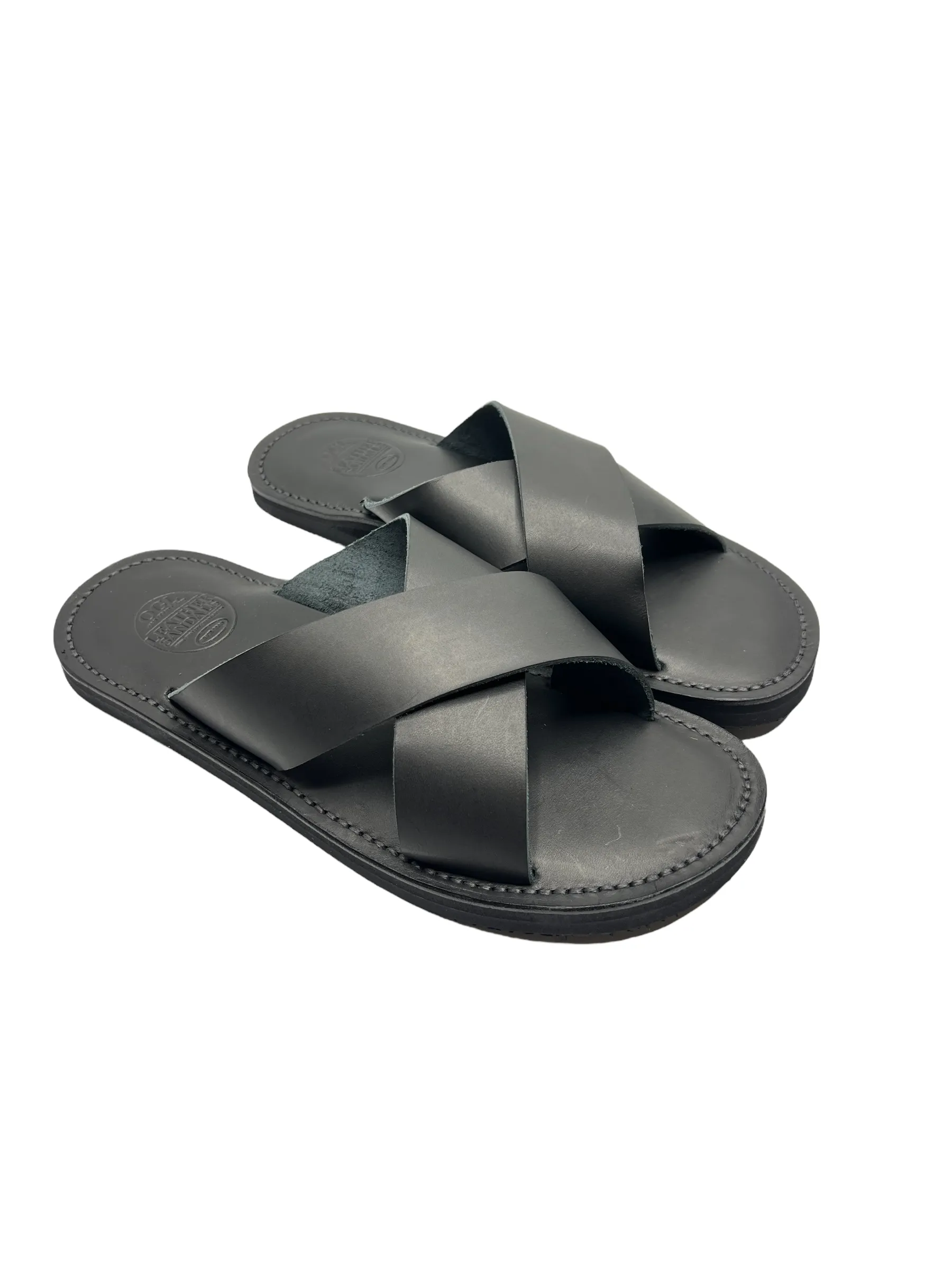 OGL X Dr. Sole Leather Cross Sandals – Black ONLINE ONLY!