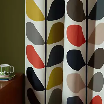 Orla Kiely Linear Stem Lined Eyelet Curtains | Kaleidoscope