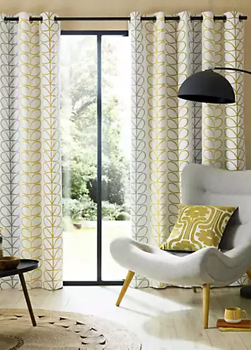 Orla Kiely Trio Stem Lined Eyelet Curtains | Kaleidoscope