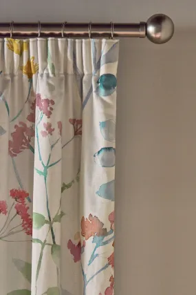 Pastel Multi Isla Floral Print Pencil Pleat Blackout/Thermal Curtains