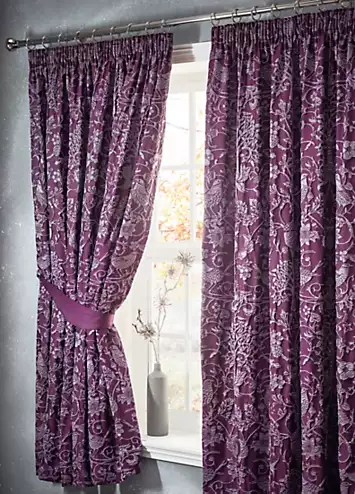 Portfolio Home Oak Tree Plum Standard Header Curtains | Kaleidoscope