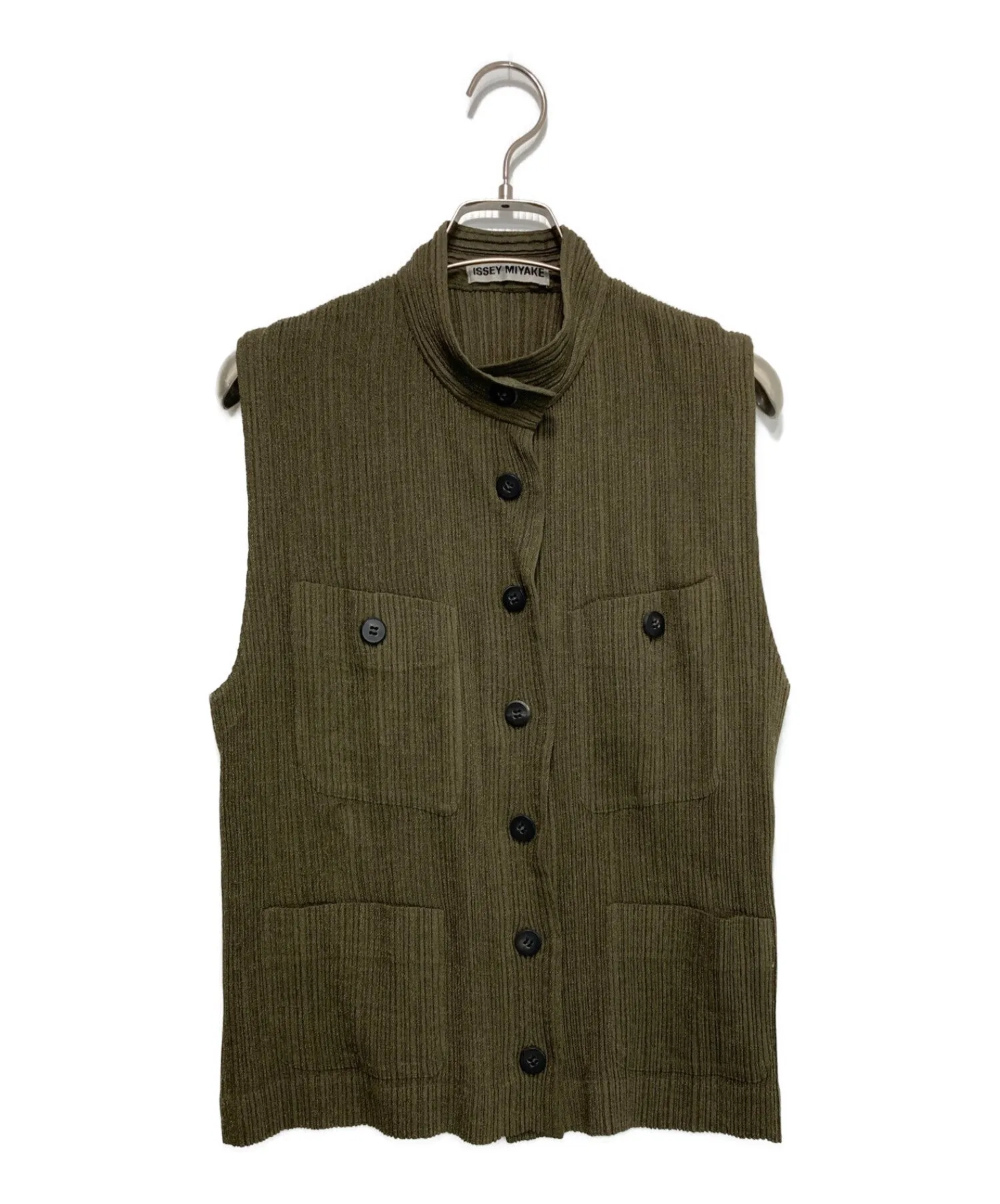 [Pre-owned] ISSEY MIYAKE pleated vest IM72-FE601