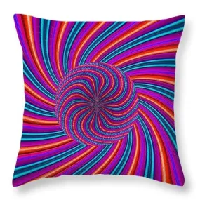 Purple Pink Swirl - Throw Pillow