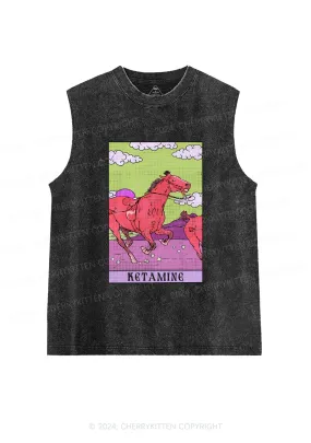 Red Horse Y2K Washed Tank Cherrykitten