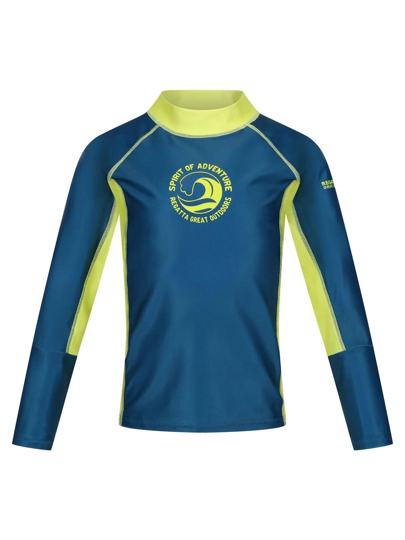 Regatta Kids Unisex Hoku 2 Rash Vest - Blue/ Lime