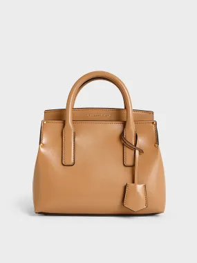 Rene Structured Top Handle Bag - Toffee