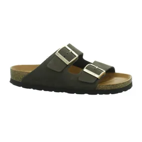 Rohde Green Classic Leather Women's Slip-On Sandals with Buckle Closure