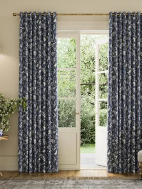 Set of 2 Navy Pencil Pleat Curtains