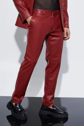 Slim Pu Suit Trousers