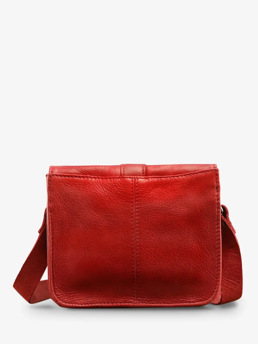 small leather shoulder bag for woman Red - L'Essentiel Red | PAUL MARIUS