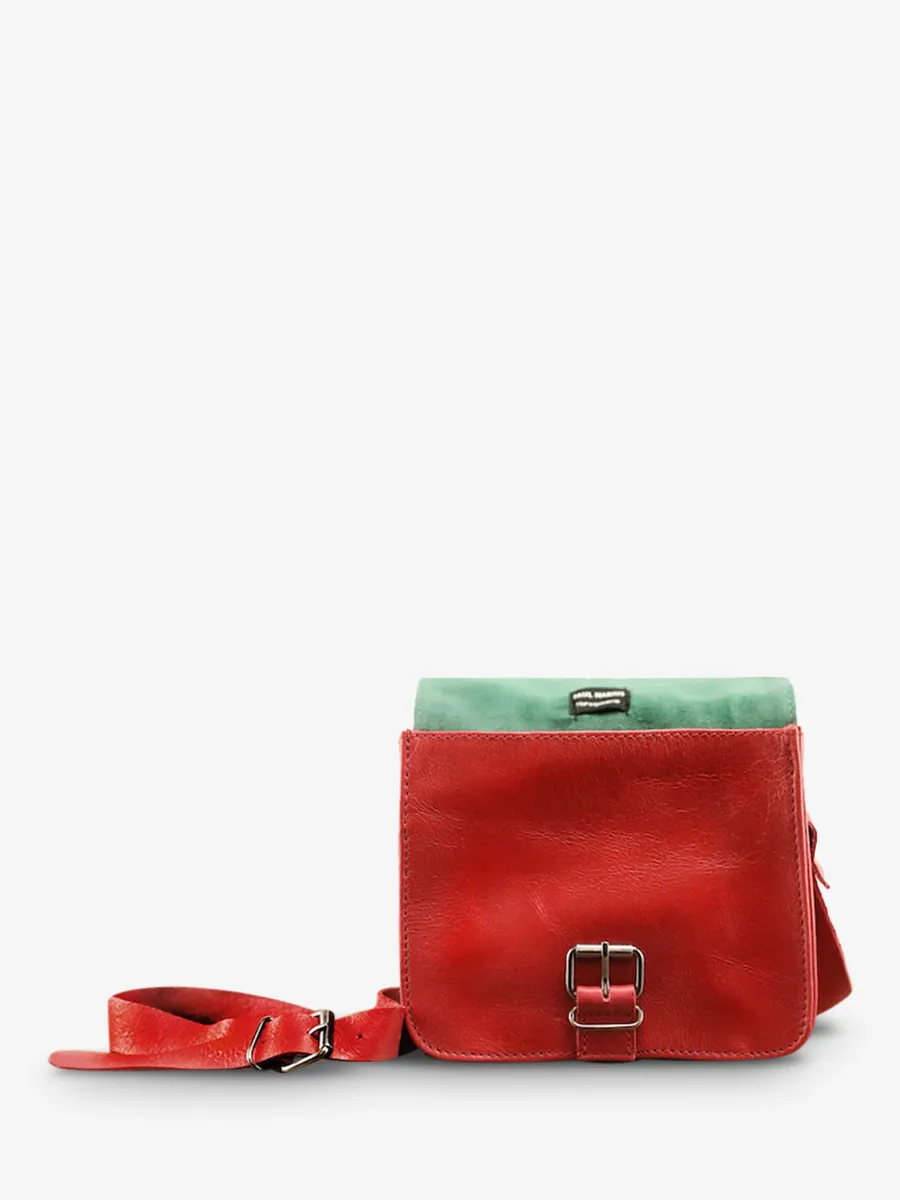 small leather shoulder bag for woman Red - L'Essentiel Red | PAUL MARIUS