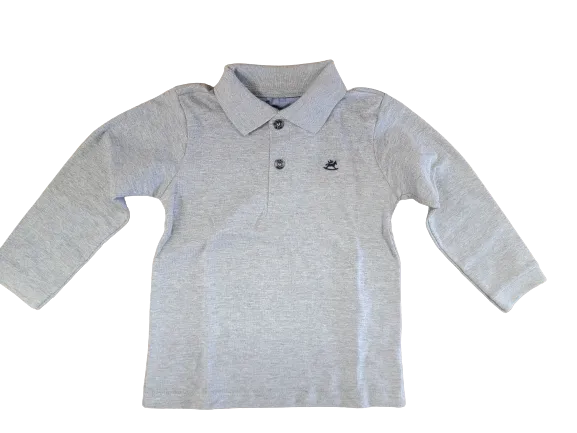 Soft Jersey Cotton Polo Shirt - Grey