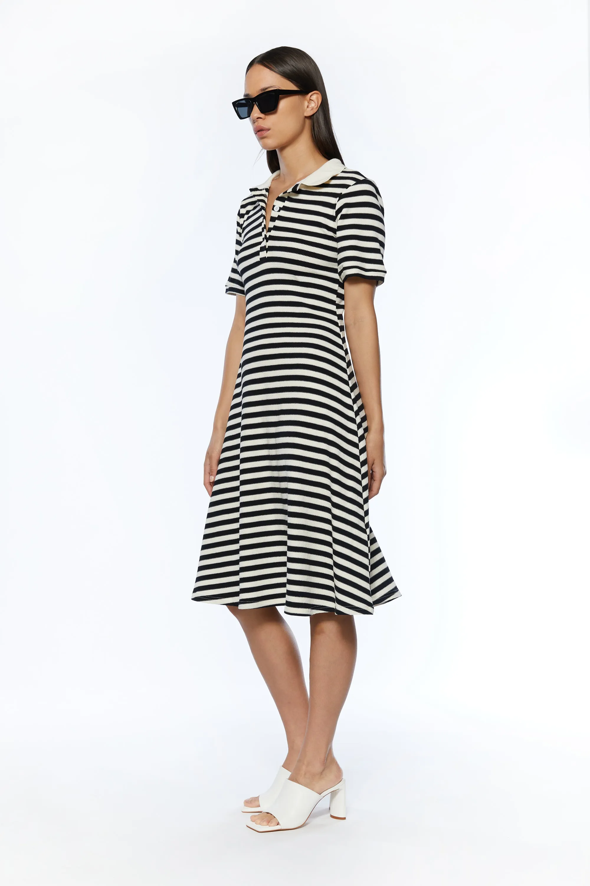 STRIPED POLO DRESS