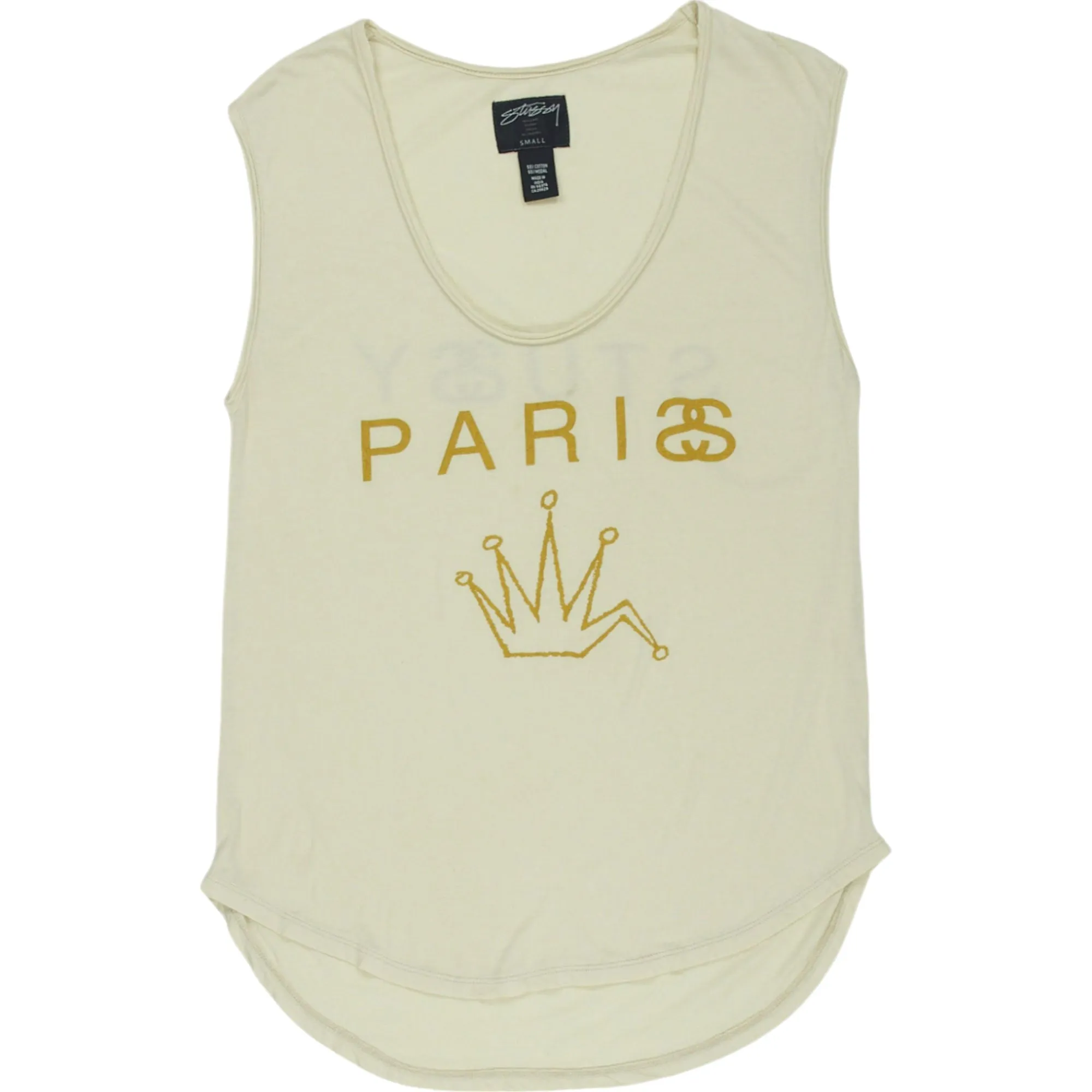 Stussy Cream Paris Tank Top