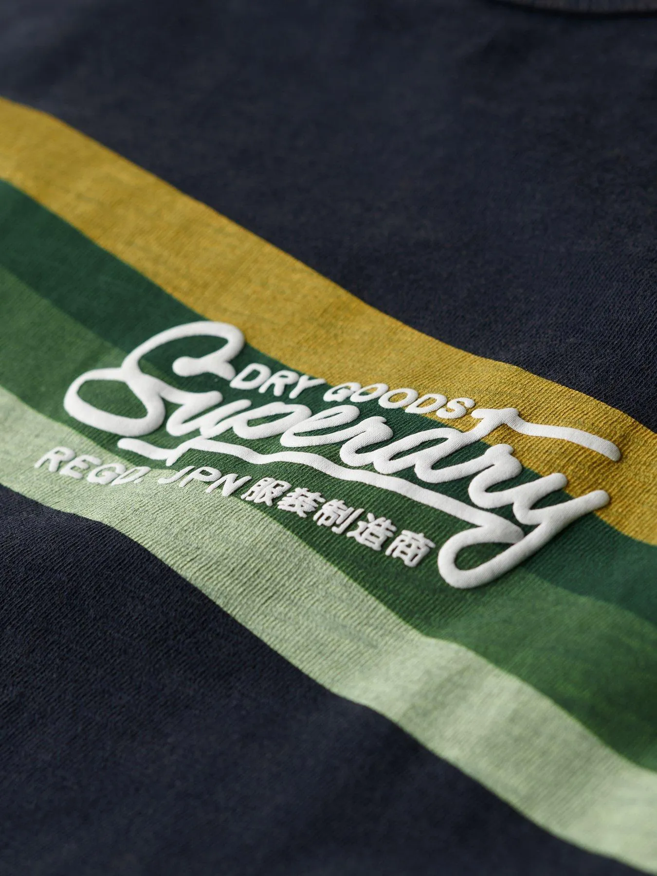 Superdry Cali Striped Logo Vest Top - Navy