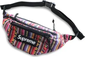 Supreme Woven Stripe Waist Bag Multicolor