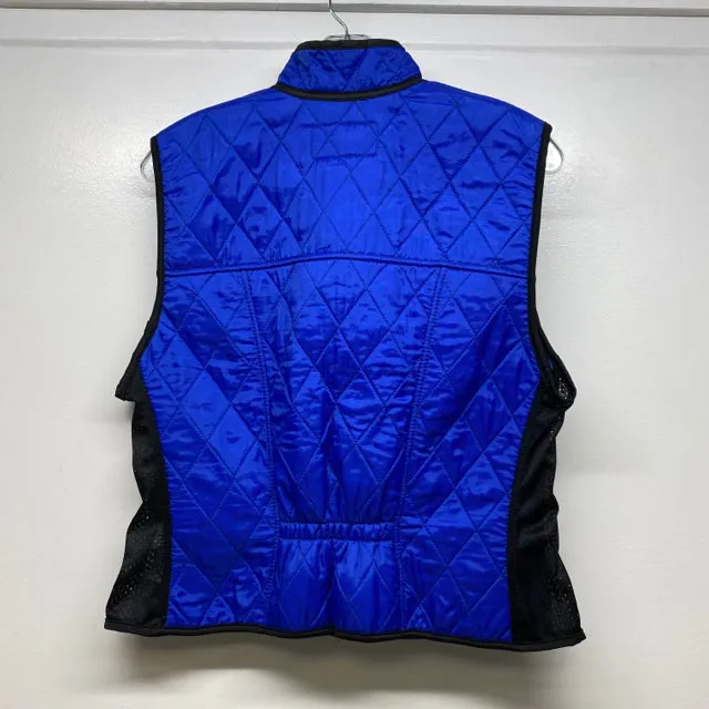 Techniche Women's Size M Blue Solid Zip Up Vest