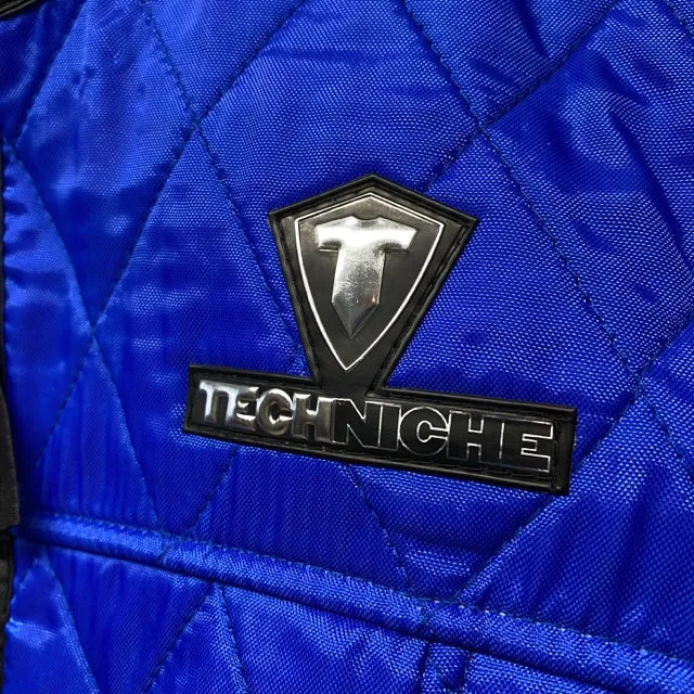 Techniche Women's Size M Blue Solid Zip Up Vest