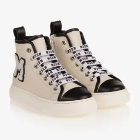 Teen Ivory High-Top Trainers