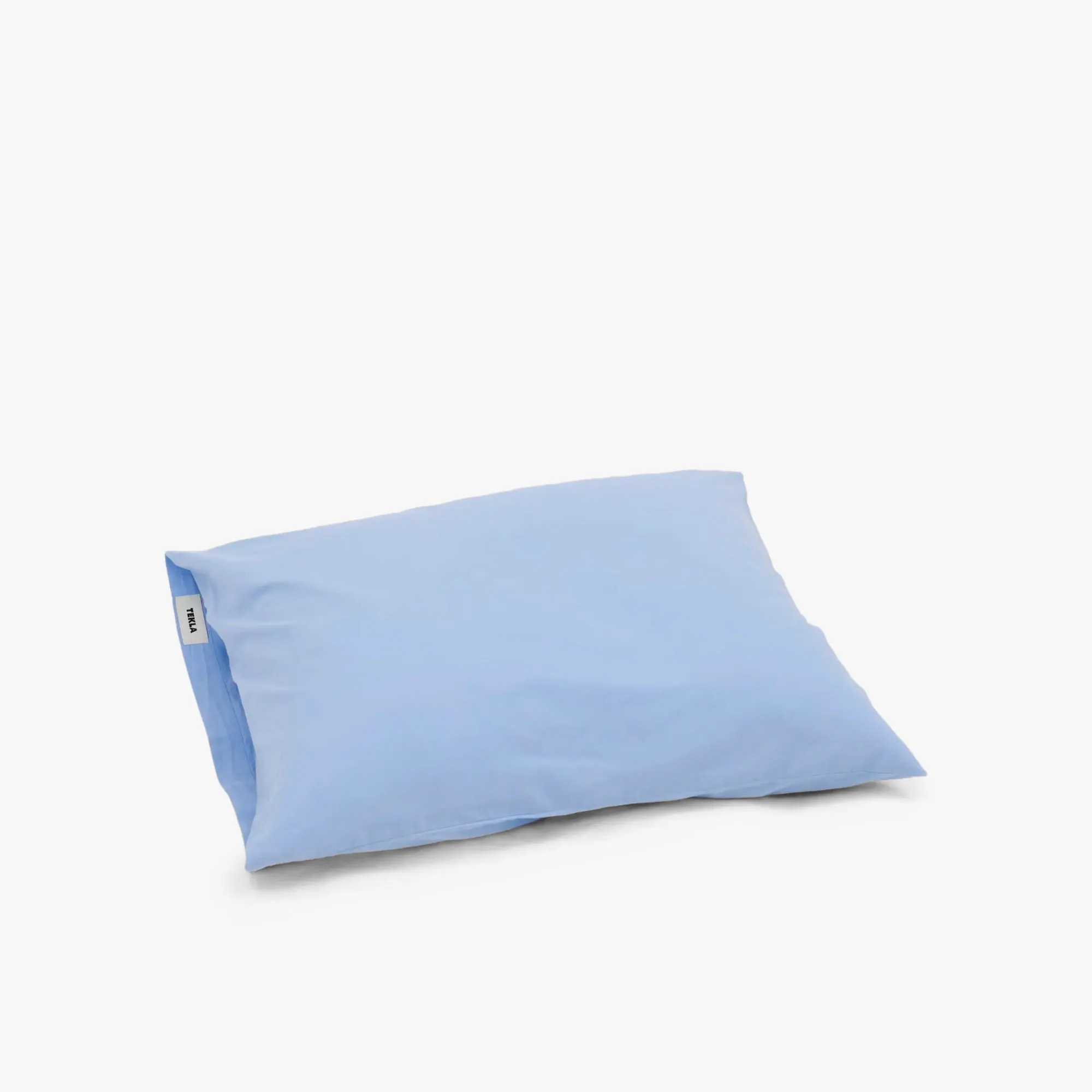 Tekla Cotton Percale Pillowcase / Island Blue