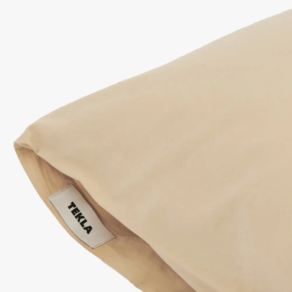 Tekla Cotton Percale Pillowcase / Sand Beige