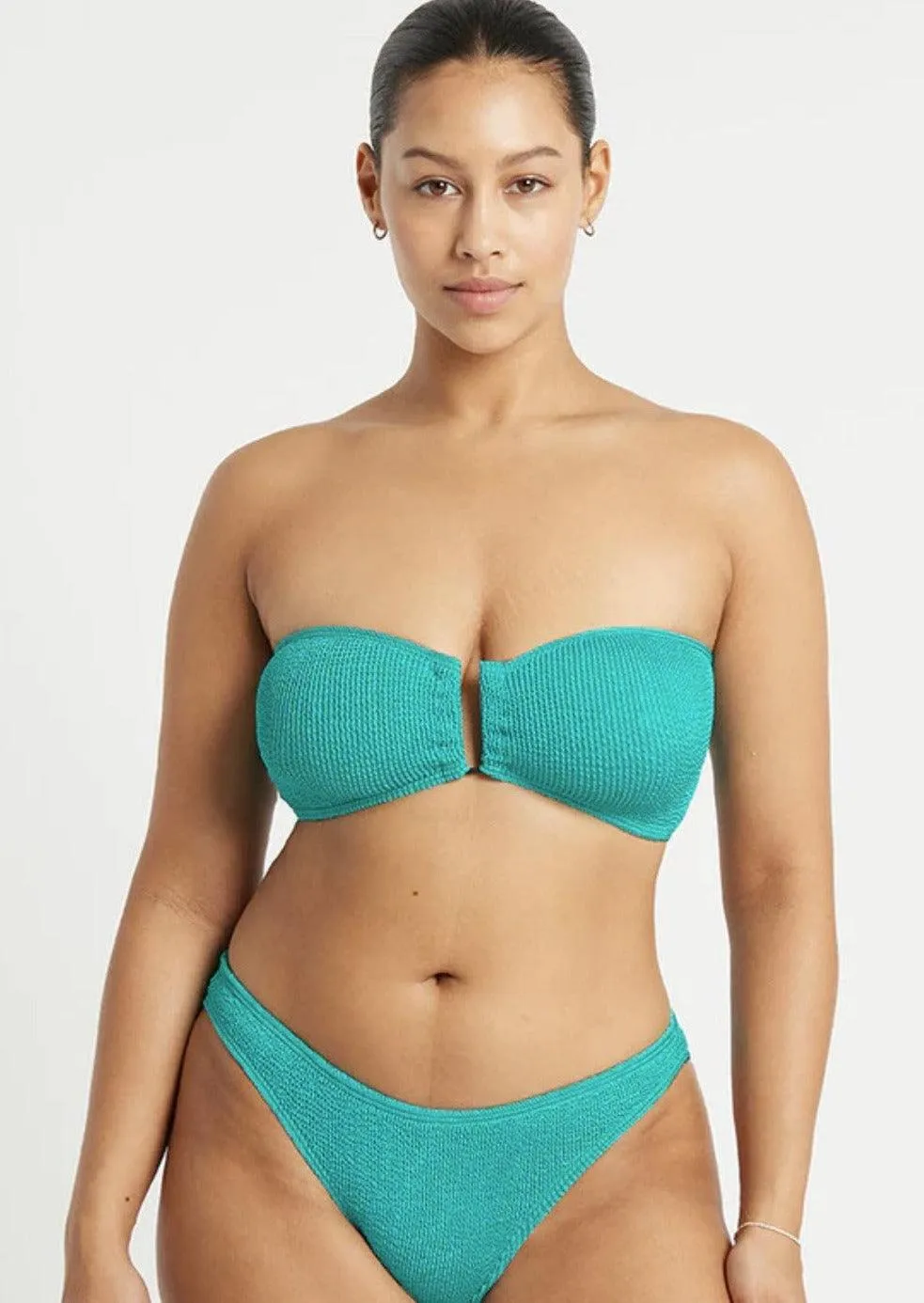 The Sign Bikini Brief in Turquoise Shimmer