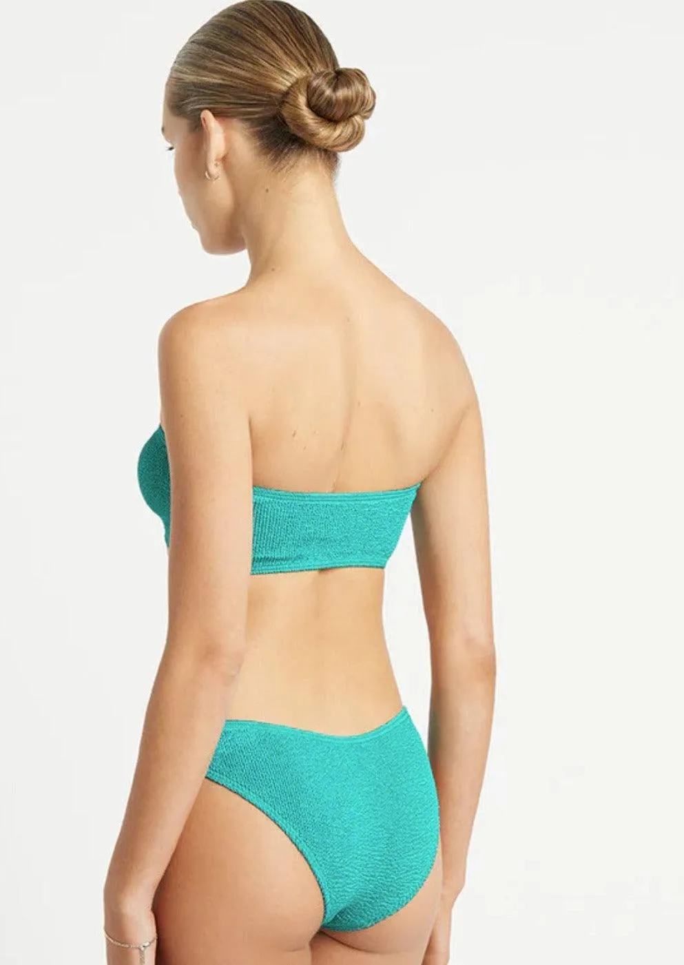 The Sign Bikini Brief in Turquoise Shimmer