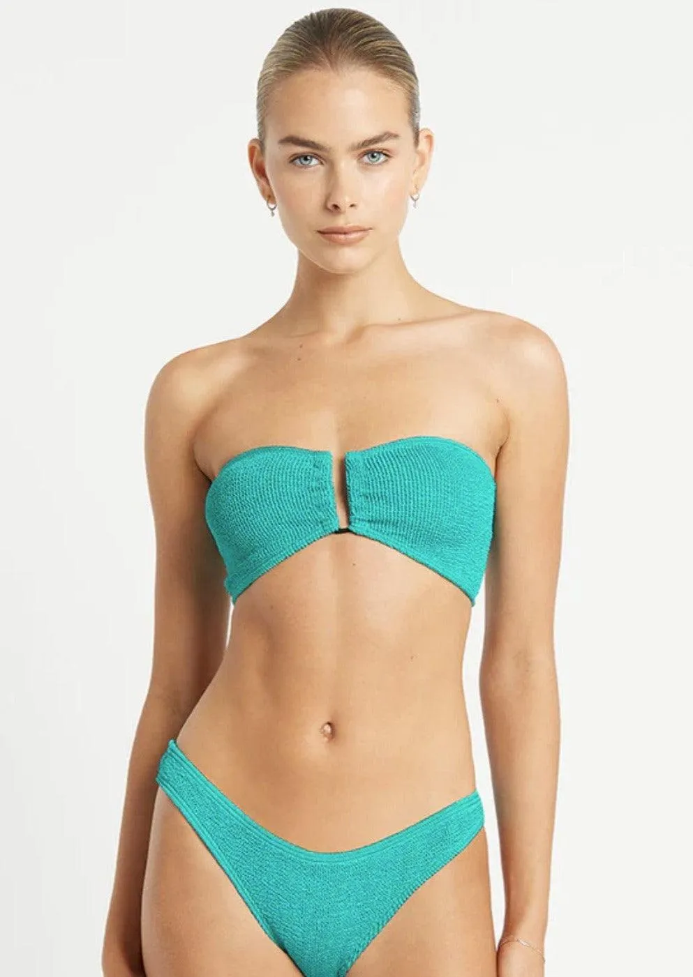 The Sign Bikini Brief in Turquoise Shimmer