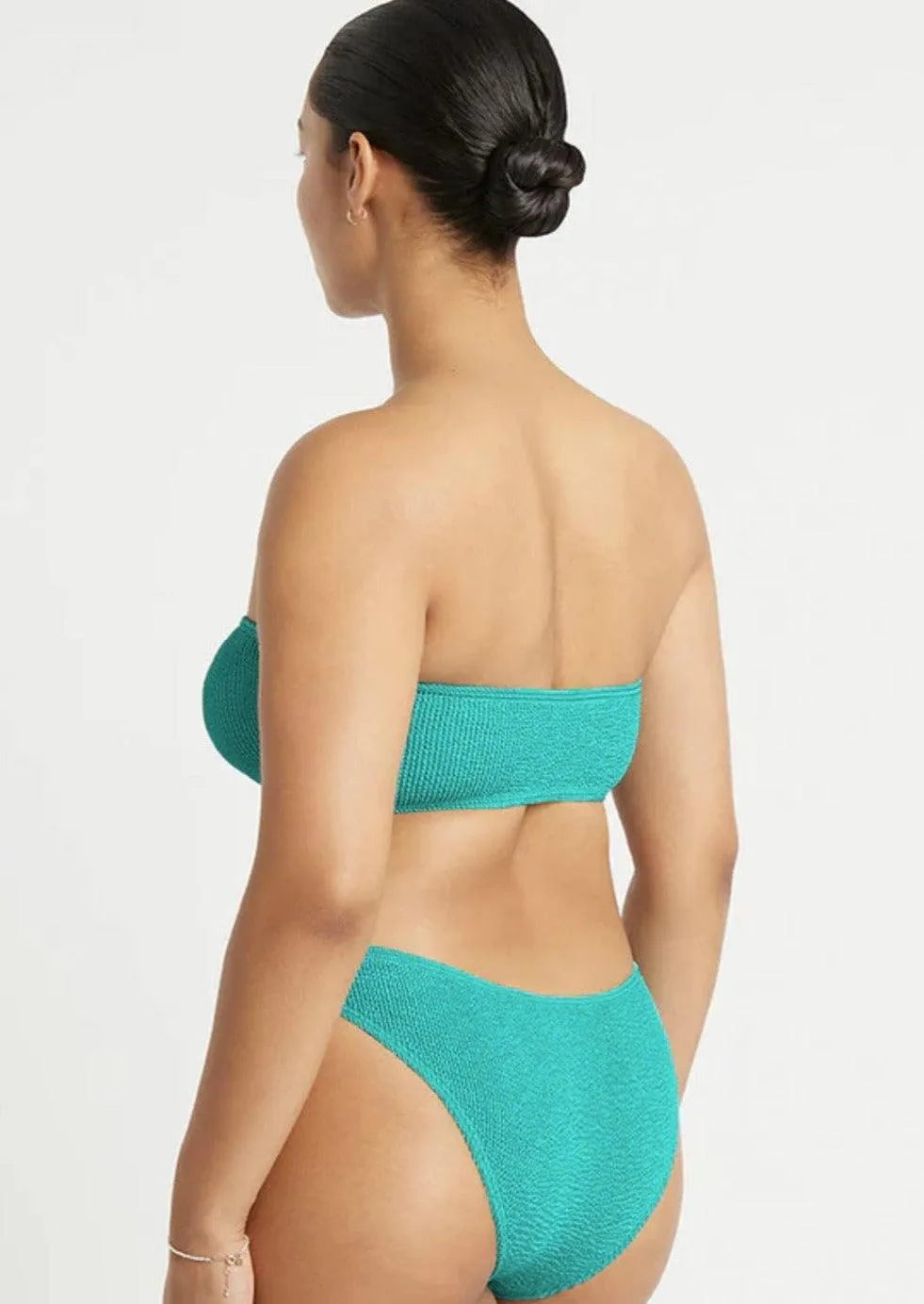 The Sign Bikini Brief in Turquoise Shimmer