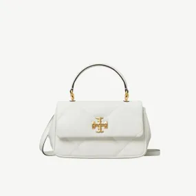 Tory Burch Kira Diamond Quilt Top-Handle Bag Blanc