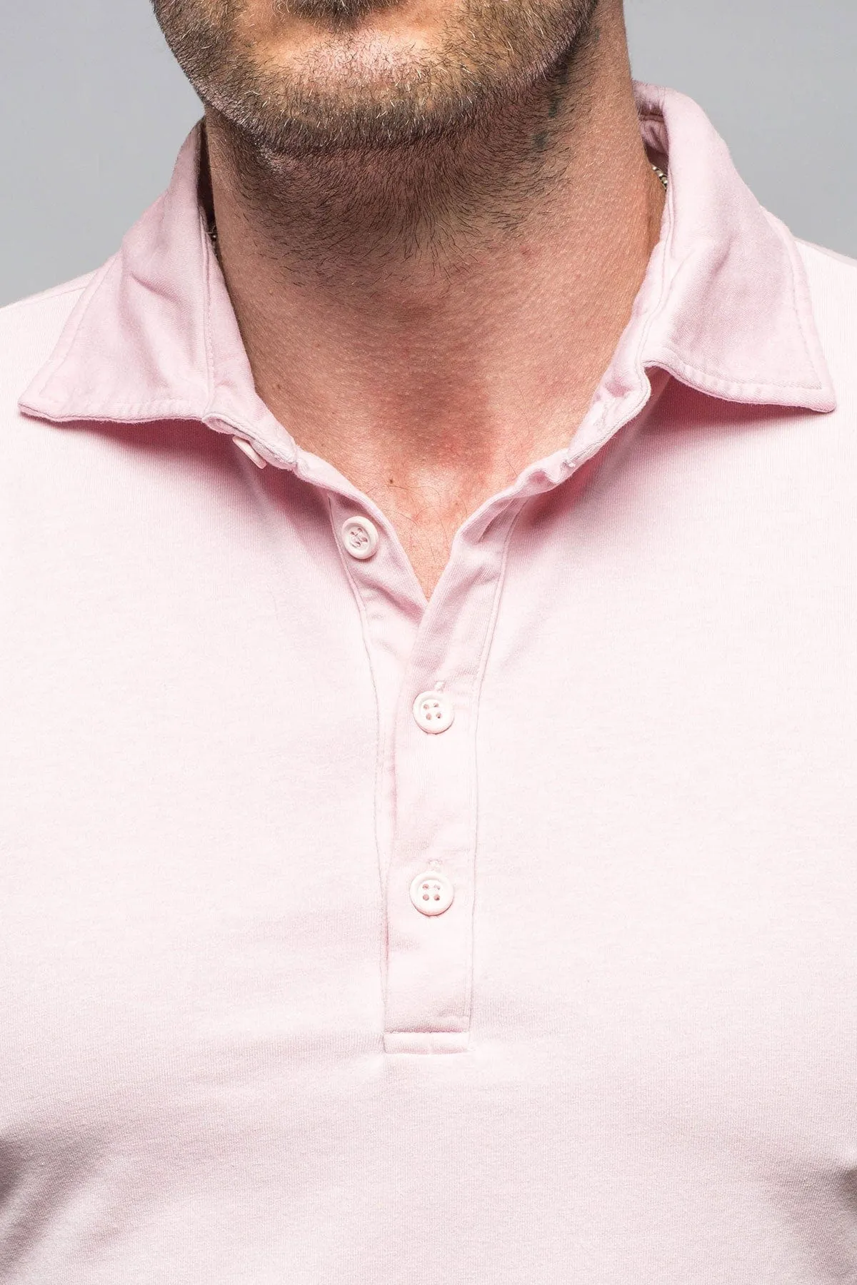 Toulour SS Woven Polo in Pink