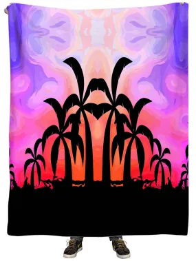 Tropical Twilight Plush Blanket