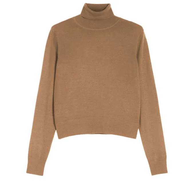 TURTLENECK FOLK Woman Camel 