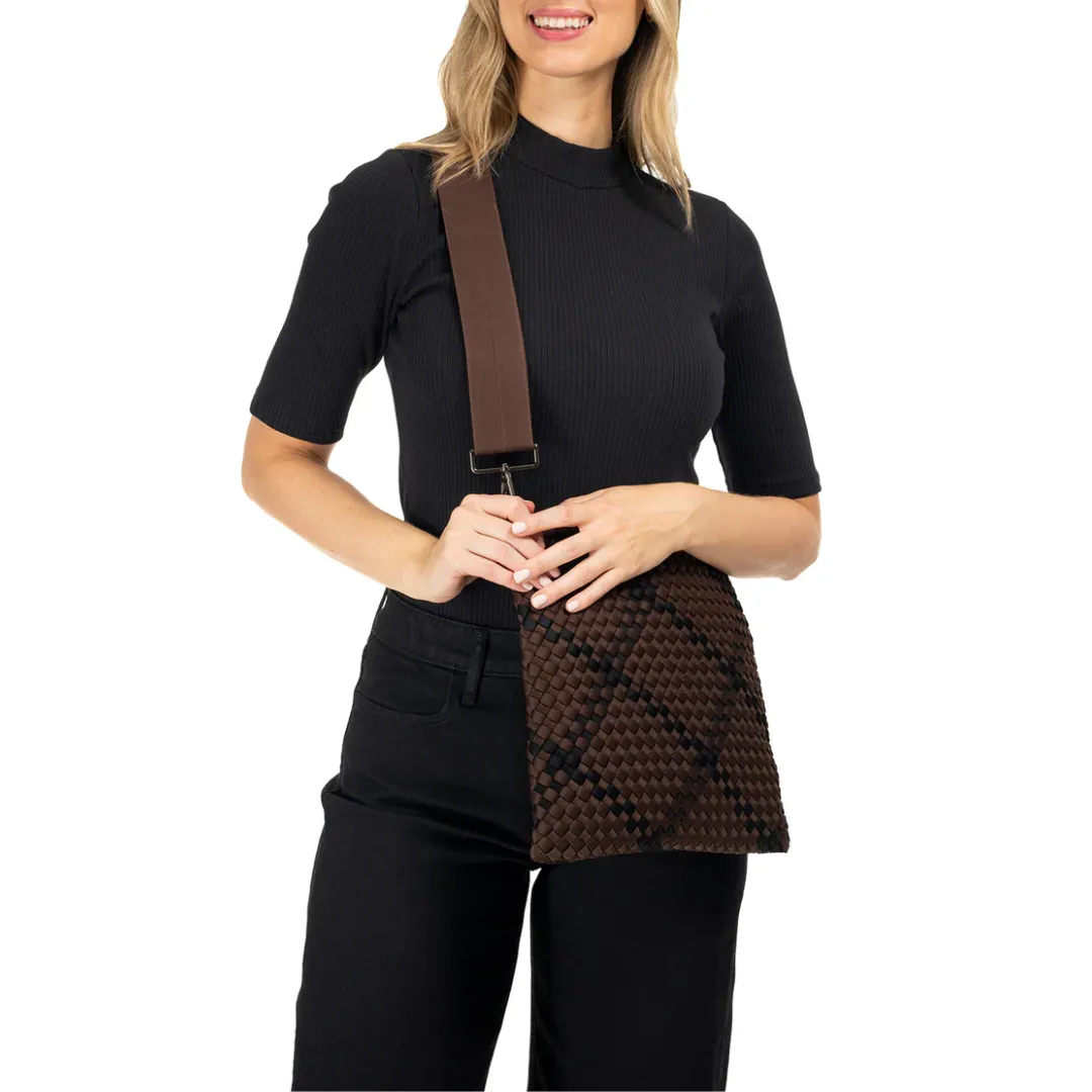 VAL WOVEN CROSSBODY ESPRESSO